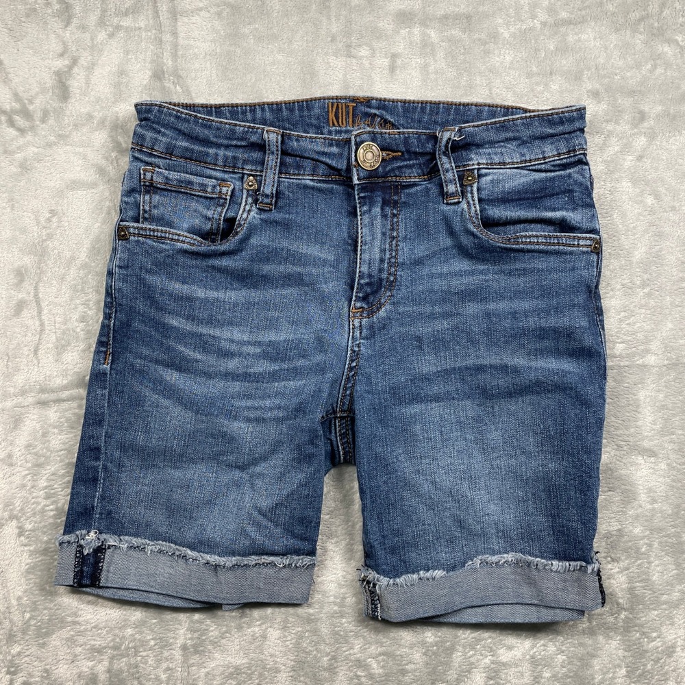 Kut From The Kloth Denim Shorts Womens Raw Boyfriend Blue Jeans Size 0